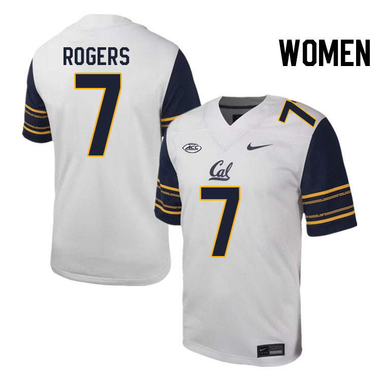 Women #7 Chandler Rogers California Golden Bears ACC Conference College Football Jerseys Stitched Sa